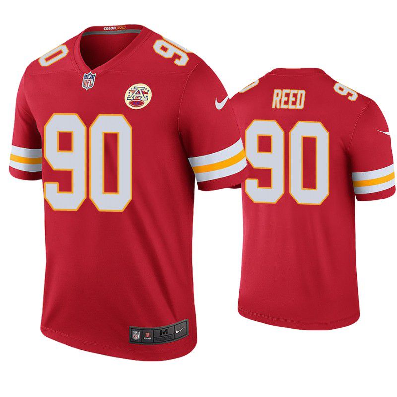 Men Kansas City Chiefs 90 Jarran Reed Nike Red Limited NFL Jersey